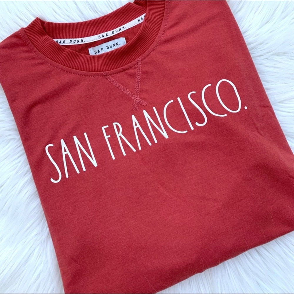 NWT Rae Dunn Women’s Spell Out San Francisco Sweatshirt Size Large - Picture 3 of 11